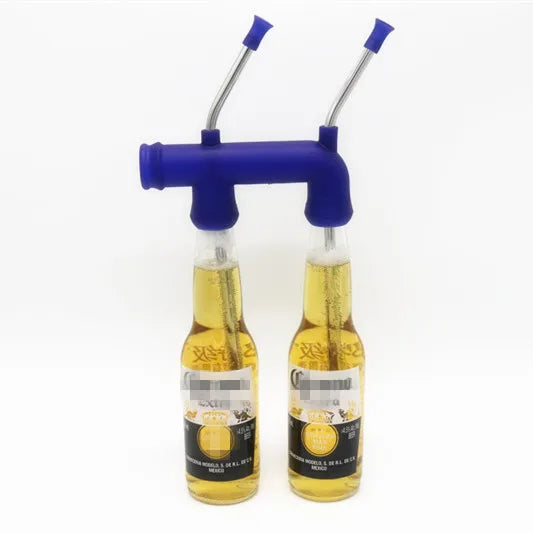 New Product Timer Double Beer Snorkel , Timing Double Bottle Beer Bongs for Party
