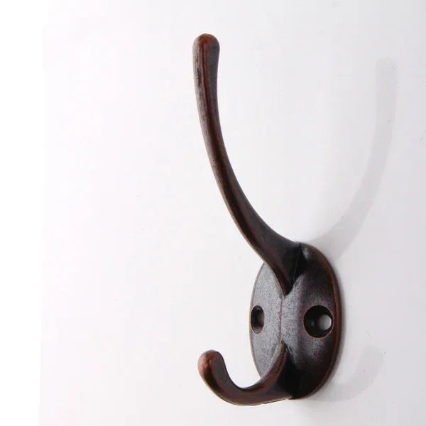 KAK Vintage Hangers Hook Zinc Alloy Wall Hook Bronze Cloth Coat Bag Hat Hanging Hooks Bathroom Kitchen Anitque Racks with screws