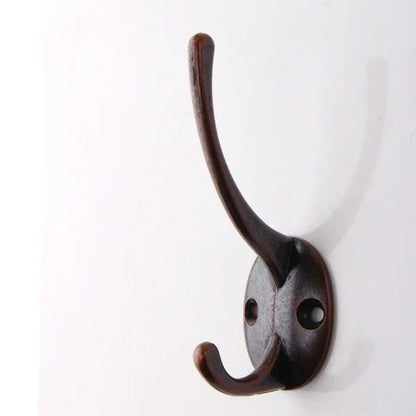 KAK Vintage Hangers Hook Zinc Alloy Wall Hook Bronze Cloth Coat Bag Hat Hanging Hooks Bathroom Kitchen Anitque Racks with screws