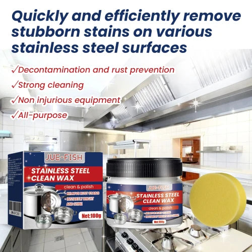 Jue-Fish Stainless Steel Cream Kitchen Utensils Pots And Pans Cooktops Heavy Oil Rust Removal  Cleaning