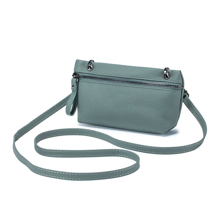 2024 New Underarm Women's Bag Head Layer Cowhide  Luxury Shoulder Crossbody Small Handbag  Ladies Trendy Cell Phone Bag