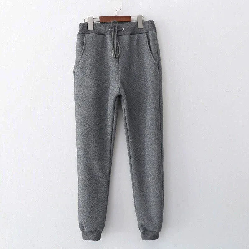 2022 Winter Women Pants Thick Velvet Warm Women Pants Female Lamb Wool Trousers Outwear High Waist Solid Harem Pants 2XL