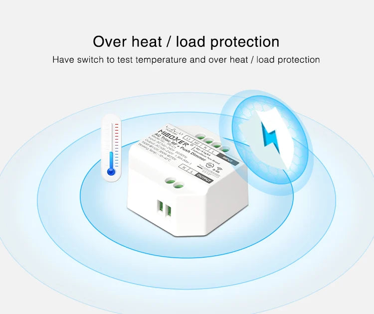 Miboxer TRI-C1 AC Triac Dimmer Single Color Controller 110-220V Push Dim Wall WiFi PWM RF Voice Control For Filament Lamp