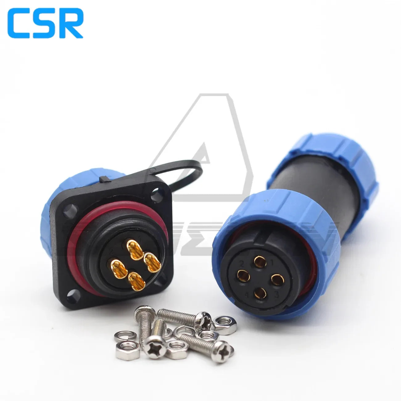 SP21 2/3/4/5/6/7/8/9/10/12 Pin IP68 Waterproof Connector Square Plastic Panel Mounting Connector Plug Female And Socket Male