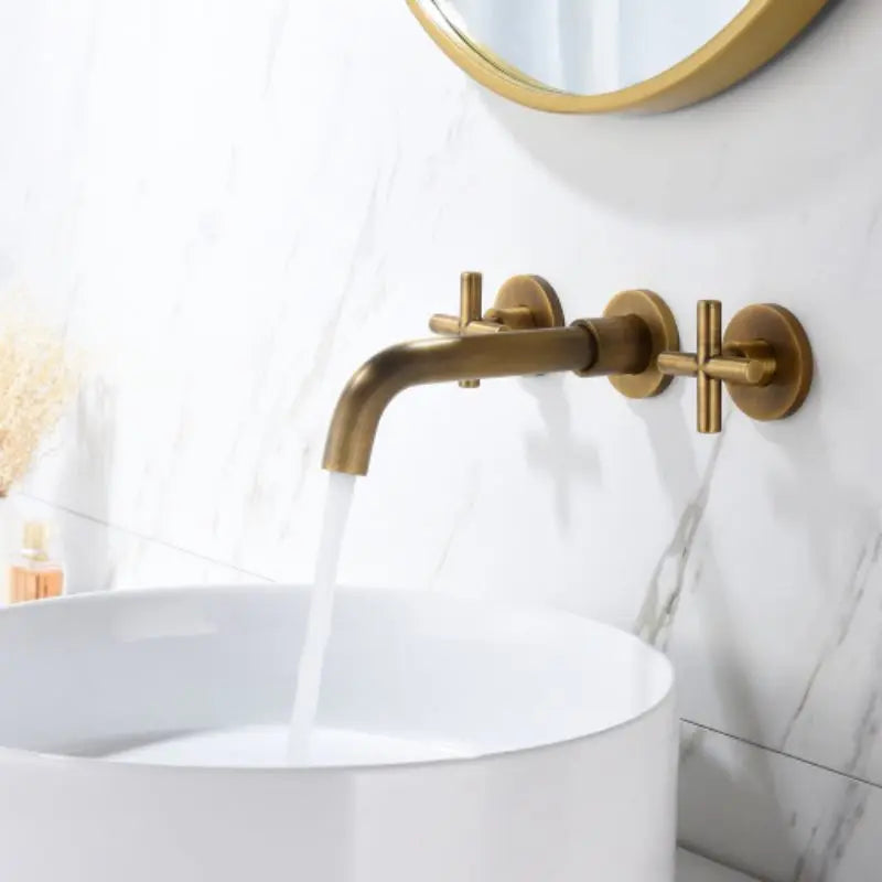 Usa Free Drop Shipping Wall Mounted Bathroom Sink Faucet Tap Dispenser America Ready Stock Taps Shower Bathroom Faucet