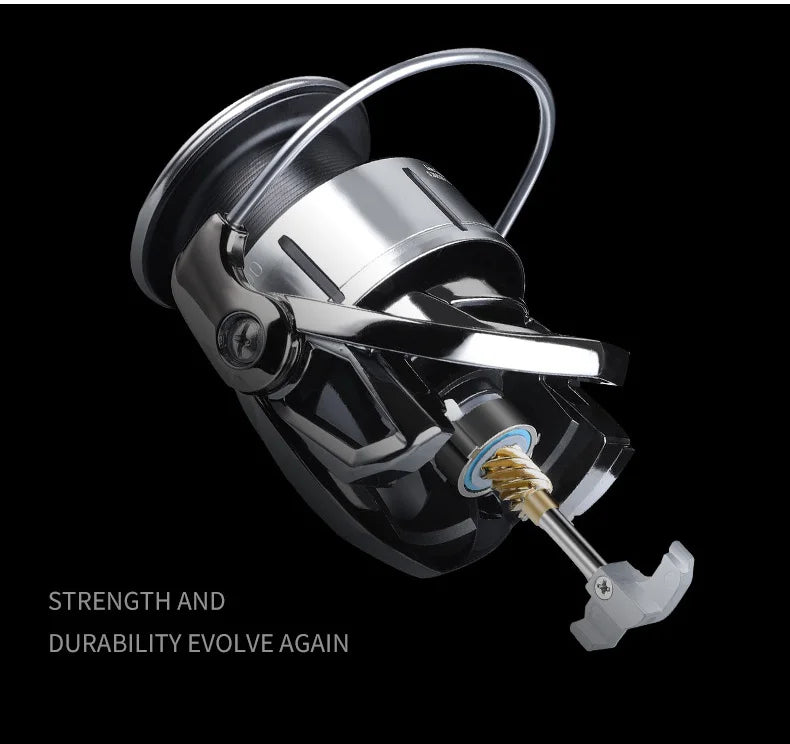 High Performance EA Spinning Reel All Metal Line Cup Fishing Wheel Sea Freshwater Fishing Gap-Free Casting Lake River Stream