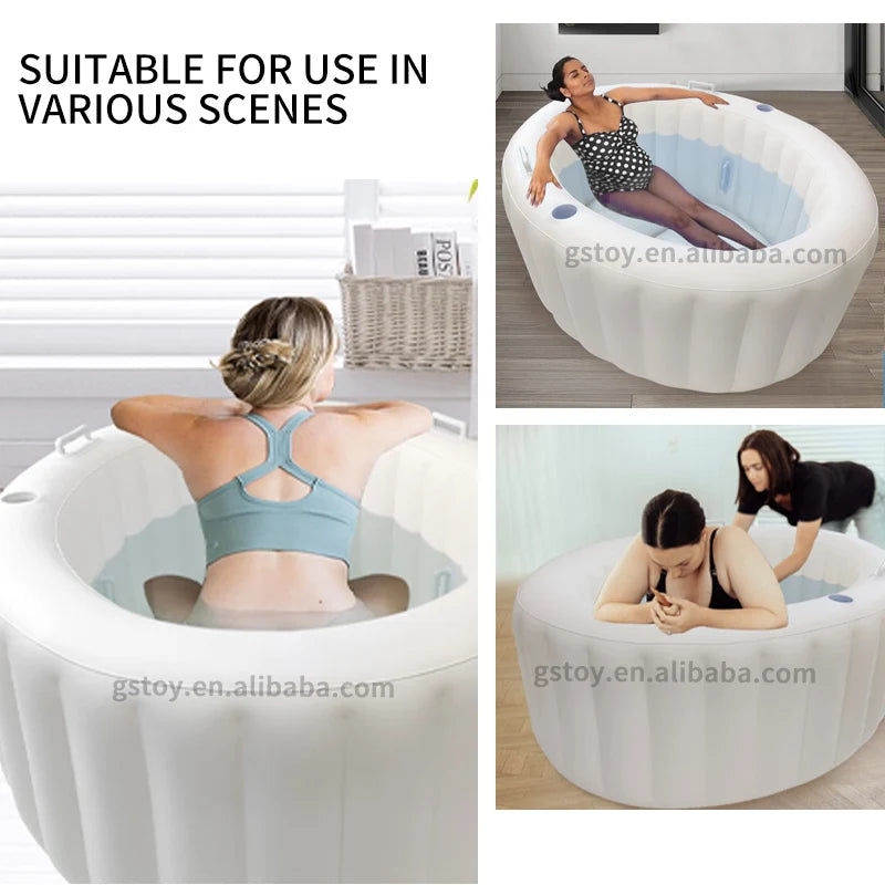 White Inflation Baby Water Birth Tub EN71 PVC Inflatable Birthing Pool Set at Home for Moms with Liner Electric Pump Storage Bag