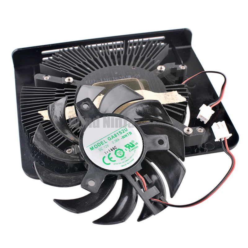 GA81S2U-NNTB DC12V 0.38A 70mm Hole Pitch 40mm Fluid Bearing 6000RPM Graphics Card Cooler Fan for GT430 GT440 GT630