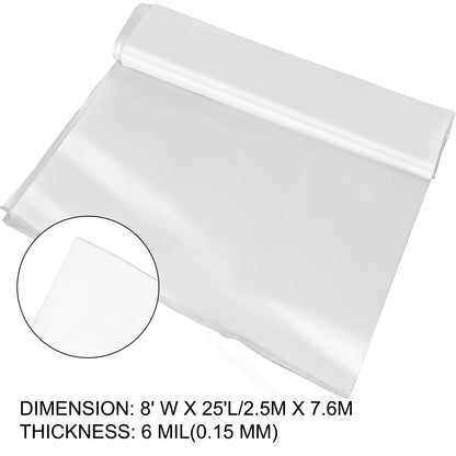 SucceBuy Agricultural Greenhouse Film Clear Plastic Farm Crops Vegetable Cover UV Resistant Polyethylene Covering Plants Flowers