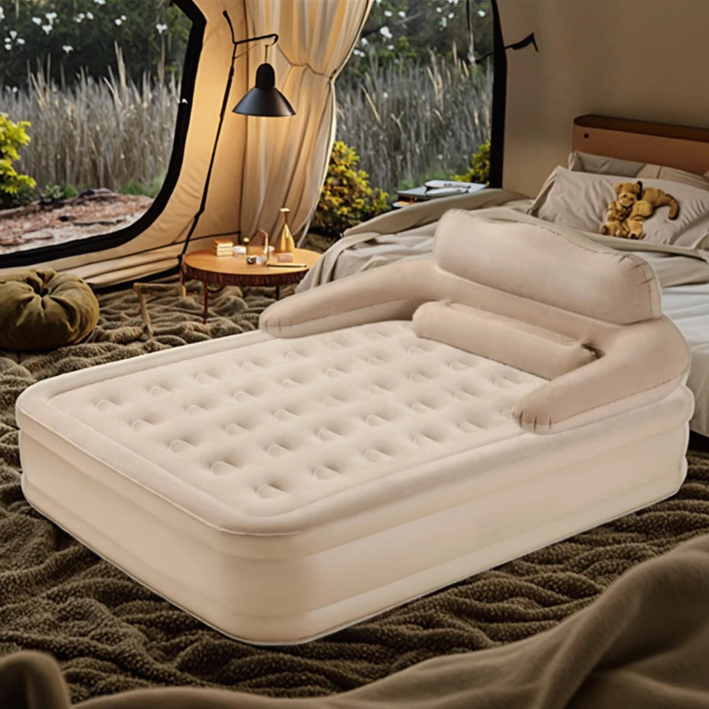 Auto-Inflating PVC Inflatable Air Mattress  Multi-Surface for Camping Home Versatile for School Hospital Bedroom Guests