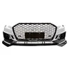 Car A6 S6 C8 4K Front Bumper Facelift RS6 Style Body Kits With Gloss Black Honeycomb for Audi A6 S6 C8 2019-2025