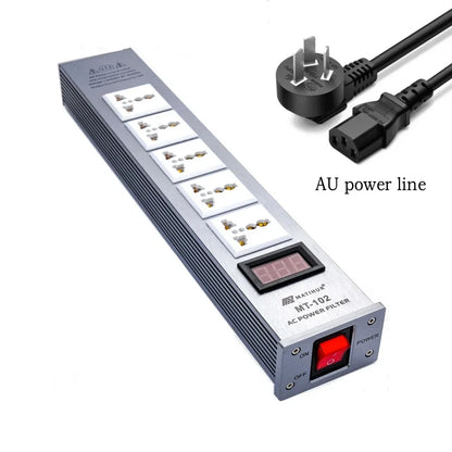 Matihur MT-102 Audio Noise AC Power Filter Power Conditioner Power Purifier Surge Protection with EU Outlets Power Strip hifi