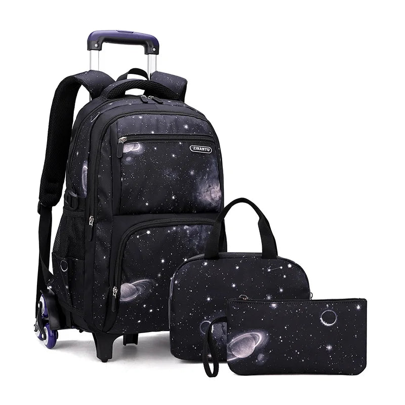 Japanese Korean Student Backpack Large Capacity Multi-Layer Breathable Design Waterproof Stylish Trolley for Stair Climbing