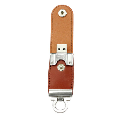 Pendrive 256GB USB Flash Drive Leather with Metal Keychain 64GB 32GB 8GB Business Usb Memories Disk 128GB Pen Drive Memory Stick