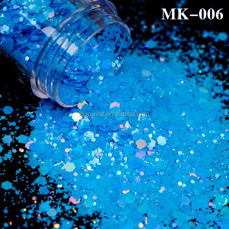 Bulk KG Bag Holographic Macaron Glitters Solvent Resistant Polyester Chunky Glitter for Resin Craft Tumbler Snowglobe