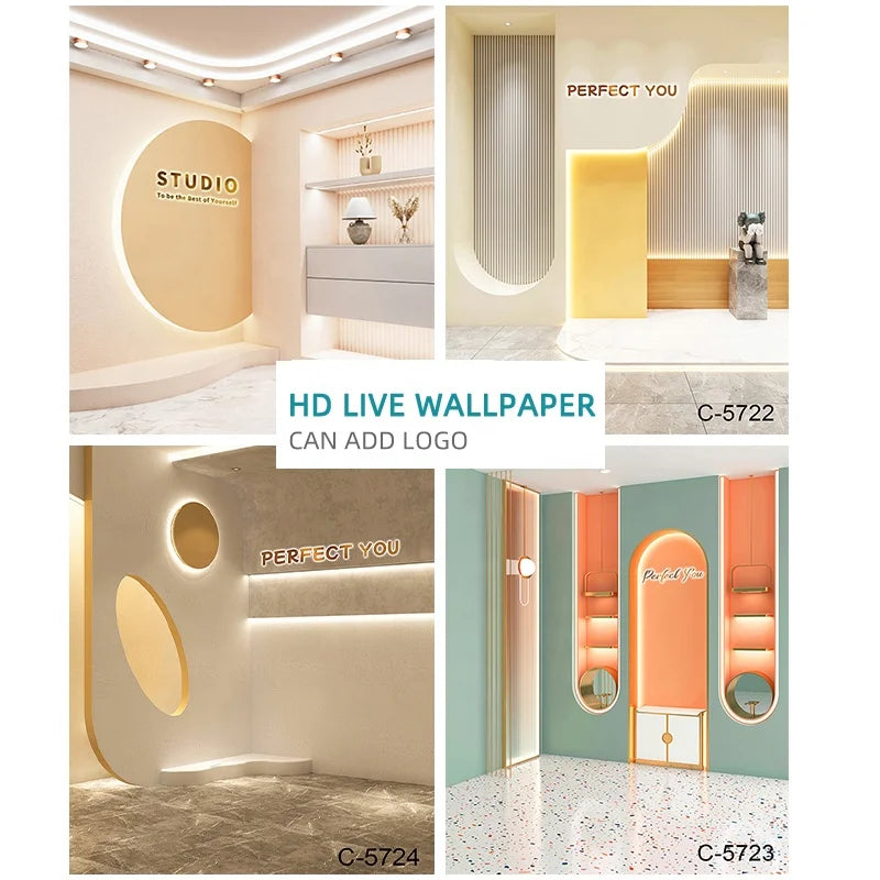 Minimalist  Corner Live Broadcast Room Custom 3d HD Live Photography Background Cloth