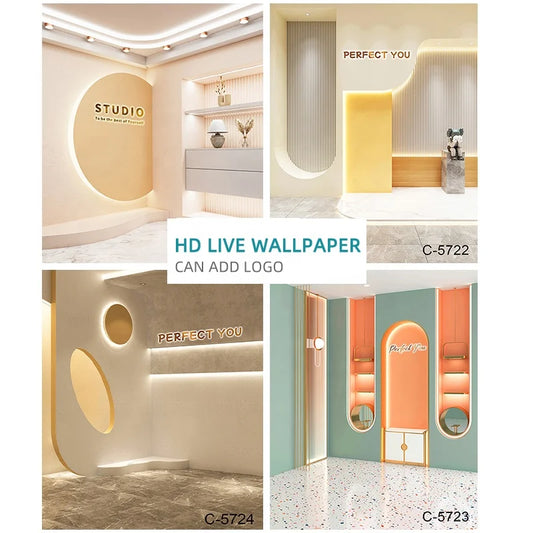 Minimalist Corner Live Broadcast Room Custom 3d HD Live Photography Background Cloth by PDG ibma