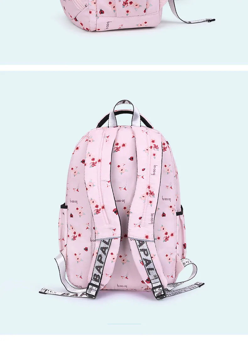 Cherry blossoms elementary school backpack for girls black pink floral bookbag fashion school bags for girls cute flower bookbag