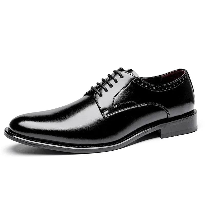 Spring New Men's Casual Leather Shoes Men's Leather Business Shoes