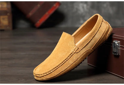 Suede Leather Man Loafers Luxury 2021 Casual Shoes For Men Boat Shoes Handmade Men Slipon Driving Shoes Male Moccasins Zapatos99