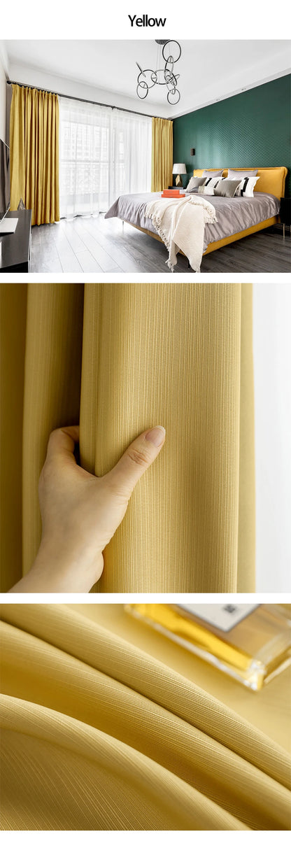 YCENTRE Modern Style Solid Color Window Treatment Curtains Thermal Insulated Curtains Blackout Curtain Drape For Living Room