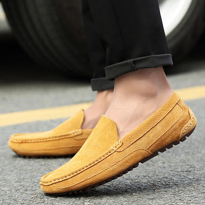 Suede Leather Man Loafers Luxury 2021 Casual Shoes For Men Boat Shoes Handmade Men Slipon Driving Shoes Male Moccasins Zapatos99