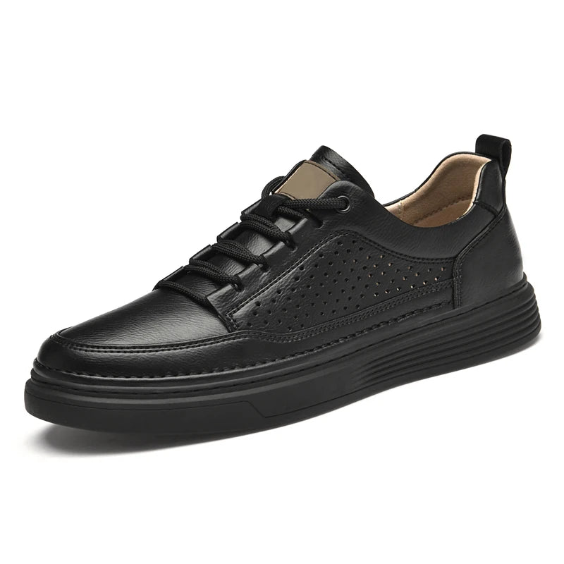 New Wholesale Classic Men Shoes Winter Real Leather Fashion Black Women's Sneaker 36-47 Top Cow Layers Make Your logo Brand Shoe