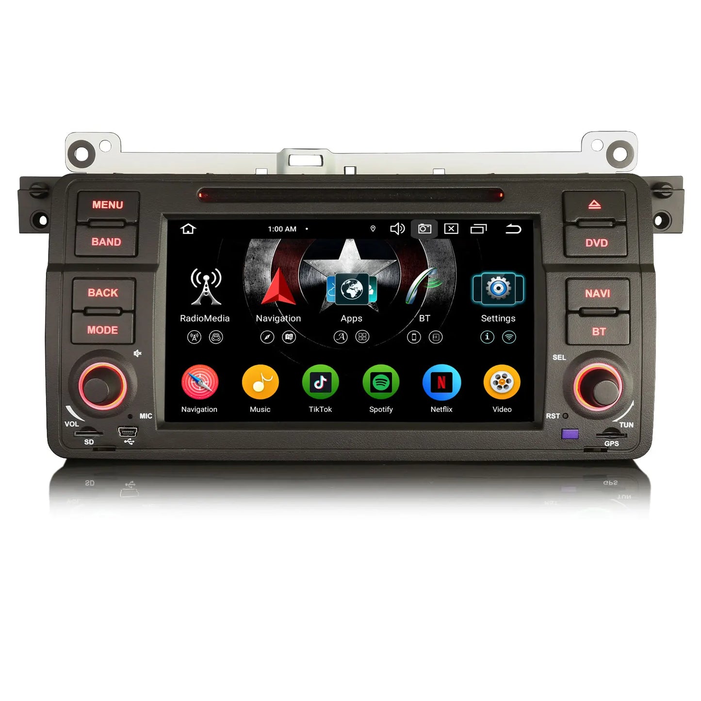 Erisin ES6546B Android 14.0 Auto Stereo GPS Navi 4G Wireless CarPlay for DVD Player DSP DAB SWC Dashboard Reversing Aid Car