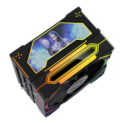 LOVINGCOOL Custom Intel CPU Cooler RGB 115x Radiator PC TDP 220W Quiet Cooler 120mm Cooling Fan for Gaming Case PC CPU Coolers