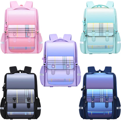 Waterproof Polyester Ultra-Light 20-36L Large Capacity with Air Cushion Belt Soft Handle England Style School Backpack