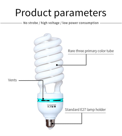 SH 135W LED Lighting Bulbs Photography Video Light Lamp Light Bulb Daylight E27 Socket For Softbox Photo Video Studio