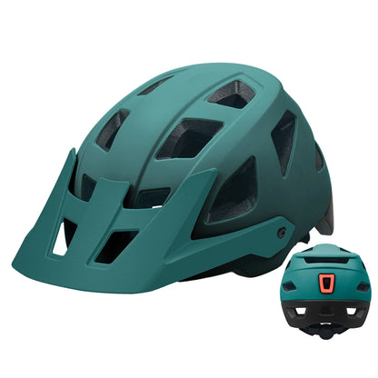 2025 NEW LA Bike Helmet with Visor Moutain Bike Helmet with Rear Light Rechargeable Intergrally-mold PC Shell Led Lights Helmet