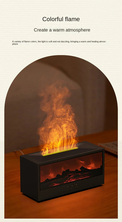 New Retro 3D Simulation Electric Desktop Humidifier Aromatherapy Remote Control Home Plastic Power Source Fireplace Household