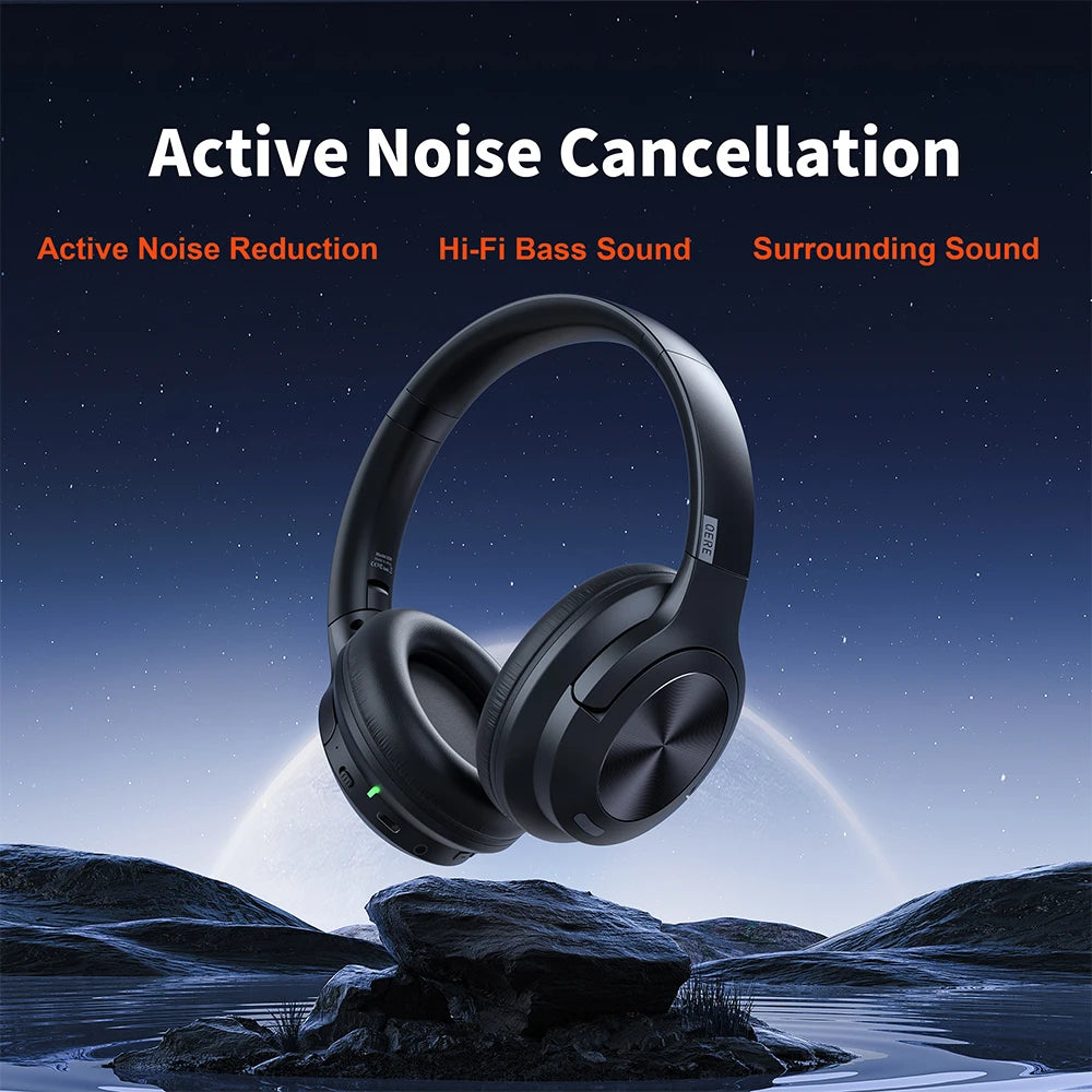 QERE E80 Wireless Headphones Active Noise Cancelling 40mm Speaker 25dB ANC