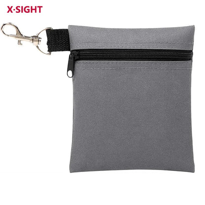 Portable Polyester Zippered Golf Ball Storage Pouch Bag with Tee Holder Accessories