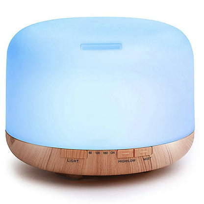 300 500ML Air Humidifier With Remote Control Colorful Non-printed Ultrasound Aroma Diffuser Pure White Dark Light Wood Grain