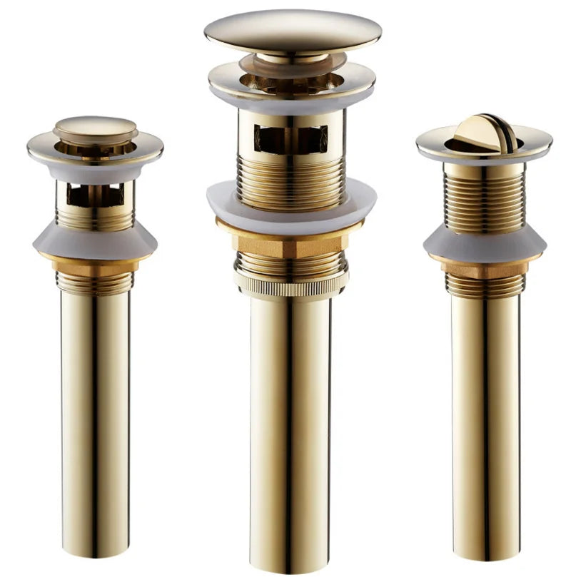 Wall Mounted Basin Faucet Sink Brushed Gold Basin Faucet Drain Floor Drain Mixer Faucet
