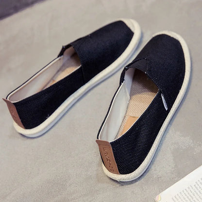 EXCARGO Linen Shoes Canvas Men Fisherman Sneakers Breathable Flat Loafers 2019 Summer  Casual Shoes For Men Slip On Shoe Men
