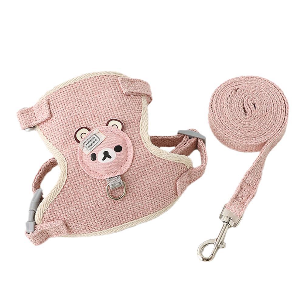 Cat Dog Harness with Lead Leash Adjustable Vest Mesh Breathable Adjustable Chest Harness Outdoor Walking Cat Pet Supplies