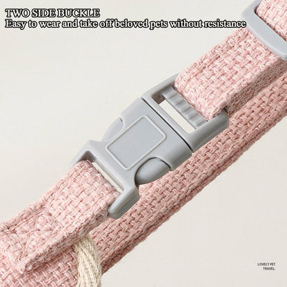 Cat Dog Harness with Lead Leash Adjustable Vest Mesh Breathable Adjustable Chest Harness Outdoor Walking Cat Pet Supplies