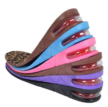 Super Soft Moisture Absorption air Cushion 3 Layer Height Increase Taller Height Lift PU Shoe Insole