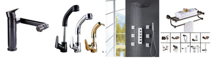 Bathroom New Design Black 360 Degree Rotating Solid Brass Wash Basin Faucet