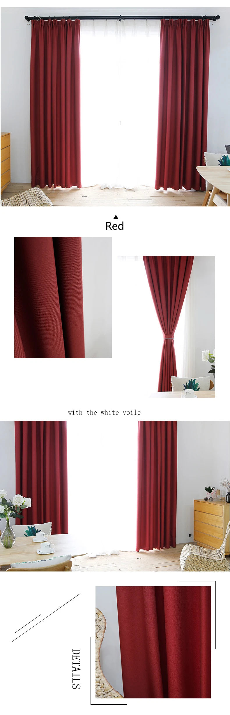 YCENTRE Faux Linen 70%-85% Shading Custom Made Insulating Modern Style Solid Color Blackout Curtain For Living Room Window