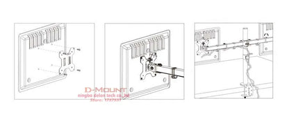 M051 clamp grommet base Full Motion 360 rotate single computer 10"-27" Monitor Holder long arm Monitor Mount Arm 9.9kgs PC stand