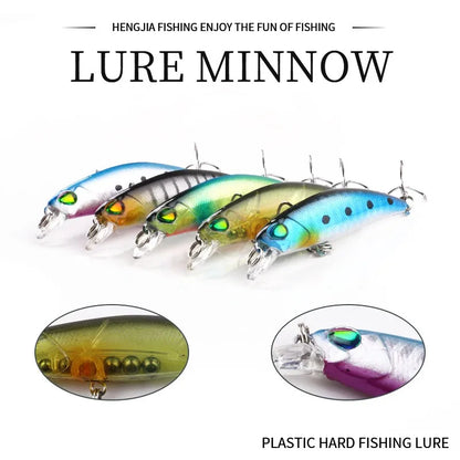 5pcs/box 5.5cm 8g Crankbaits Set for Bass Fishing Lures Hard Baits Topwater Lures Crank Bait Kit Fishing Tackle