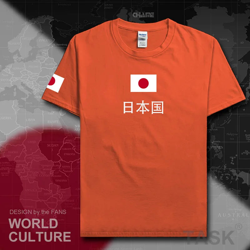 Japan Nippon t shirt man 2017 t-shirt cotton nation team tee 100% cotton meeting fans streetwear fitness JPN Japanese country JP
