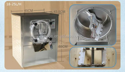 Free Shipment to Europe CE Tiny Table Top Commercial Hard Ice Cream Machine/mini Batch Freezer/counter Gelato Machine