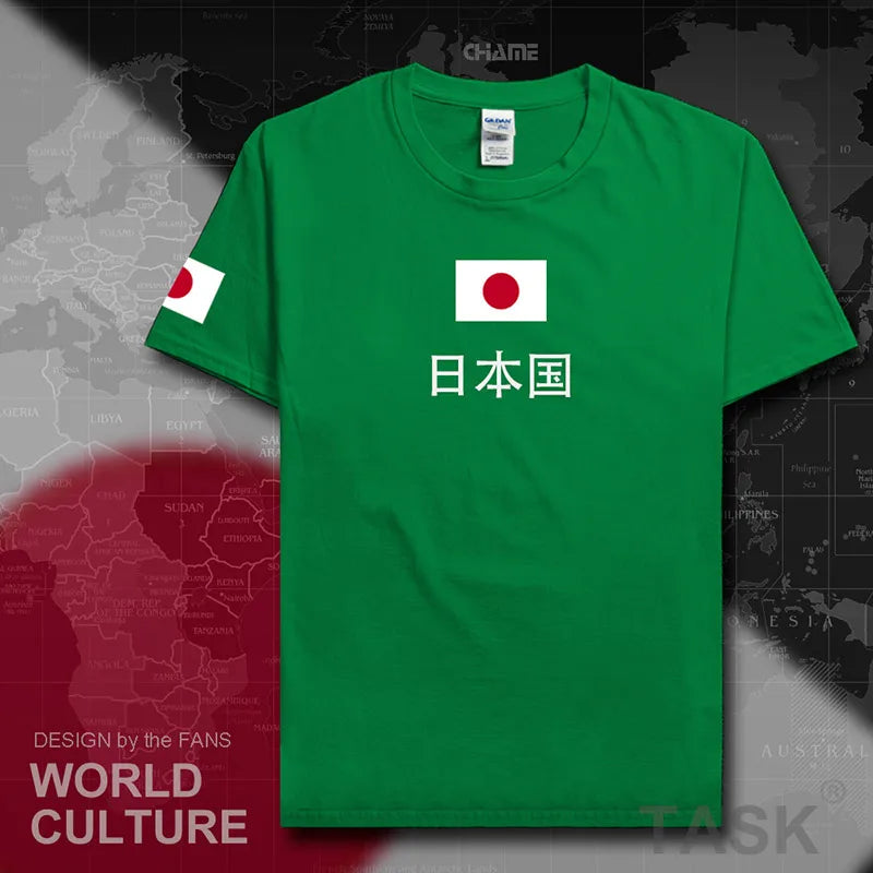 Japan Nippon t shirt man 2017 t-shirt cotton nation team tee 100% cotton meeting fans streetwear fitness JPN Japanese country JP