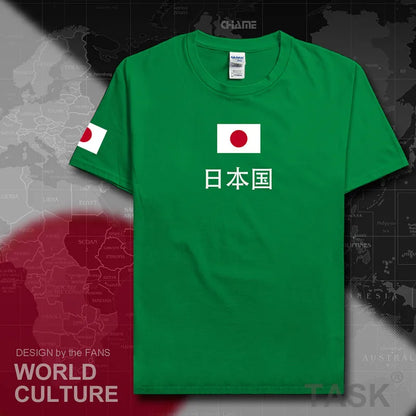 Japan Nippon t shirt man 2017 t-shirt cotton nation team tee 100% cotton meeting fans streetwear fitness JPN Japanese country JP