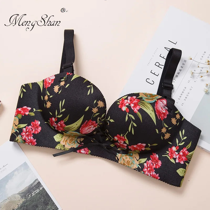 bras for women Rope straps Palm support Steel-free bra with air-permeable bra One-piece Lattice push up sexy bra 80A 80B 80C 85C